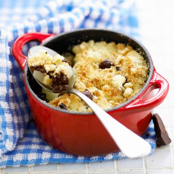 Crumble poires figues et chocolat Crumble poires figues et chocolat