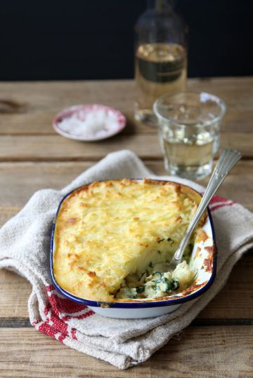 Gratin Parmentier de poisson aux épinards et à la noix de muscade Gratin Parmentier de poisson aux épinards et à la noix de muscade