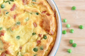 Clafouti au jambon petits pois boursin Clafouti au jambon petits pois boursin
