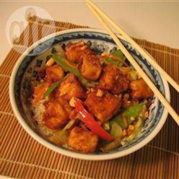 Tofu à la sauce de cacahuètes Tofu à la sauce de cacahuètes