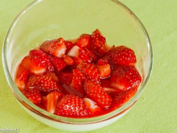 Blanc manger coco aux fraises