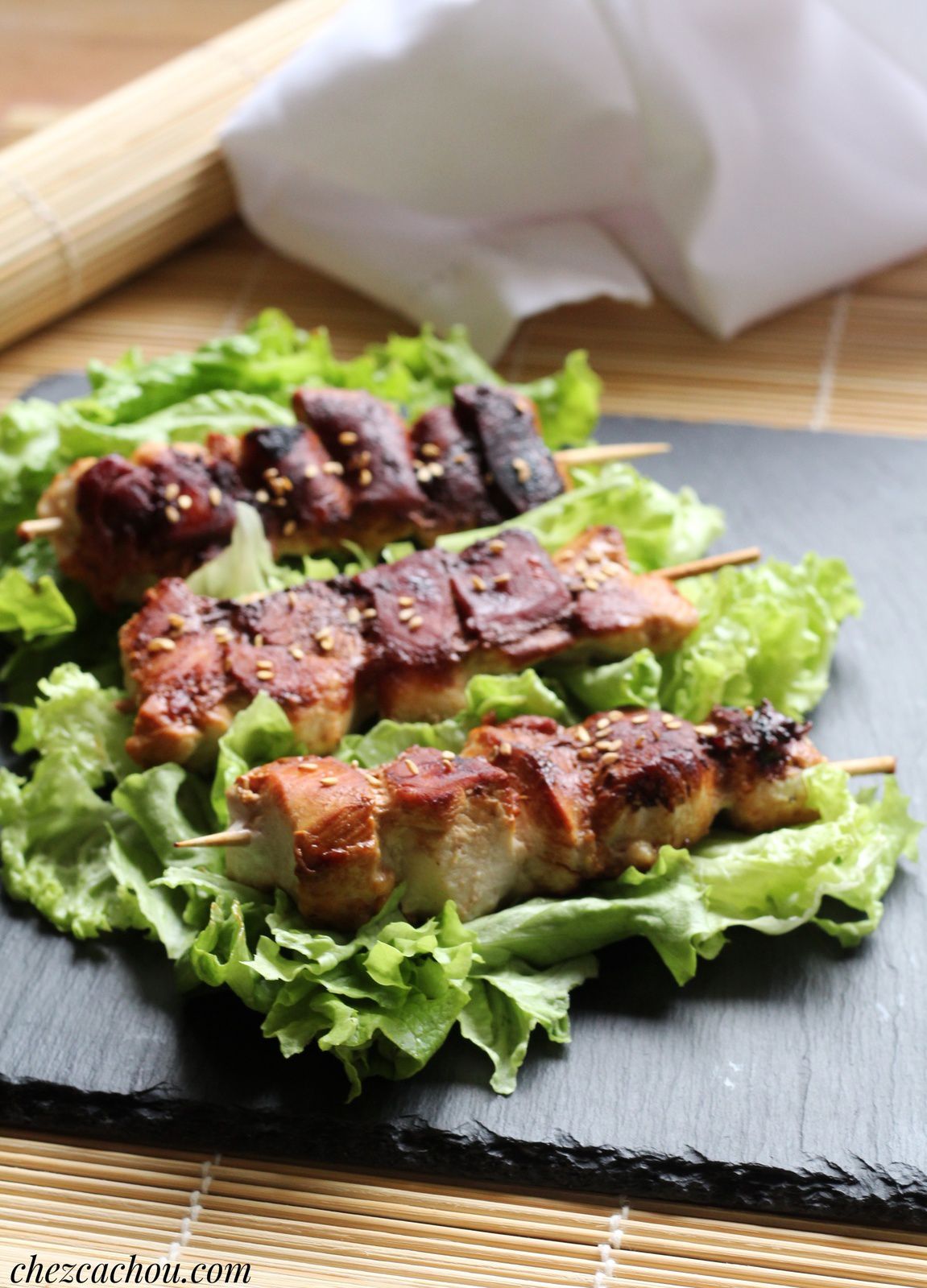 Brochettes de poulet façon chinoise (plancha) Brochettes de poulet façon chinoise (plancha)