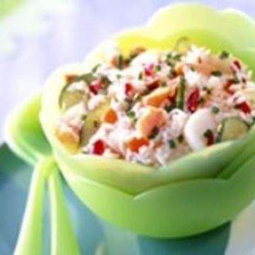 Salade de riz au surimi Salade de riz au surimi