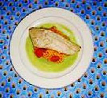 Filet de cabillaud au risotto à la tomate Filet de cabillaud au risotto à la tomate