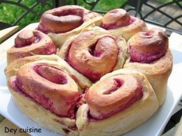 Chinois à la crème de framboises