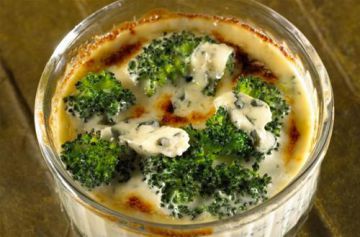 Gratin de brocolis au bleu de gex Gratin de brocolis au bleu de gex