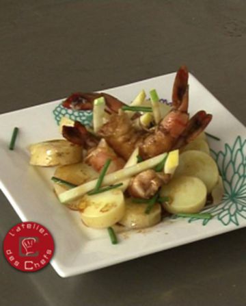 Pommes grenaille et pommes fruit in salada Pommes grenaille et pommes fruit in salada