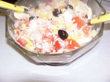 Salade de riz au maïs Salade de riz au maïs
