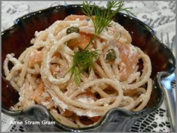 Spaghetti au saumon fumé et à la ricotta Spaghetti au saumon fumé et à la ricotta
