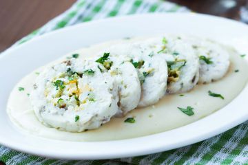 Paupiette de cabillaud à la sauce béchamel