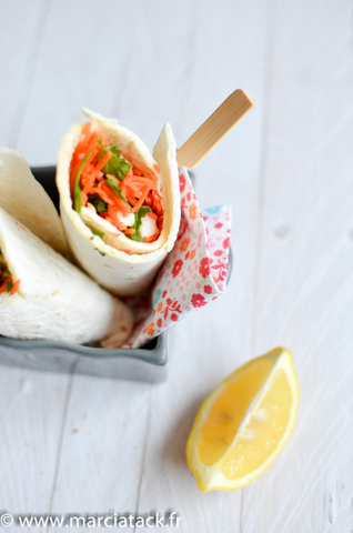 Wraps aux carottes rapees Wraps aux carottes rapees