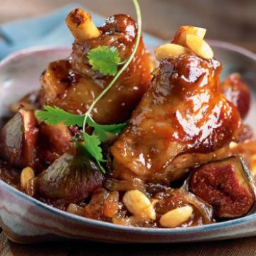 Confit de souris d'agneau aux figues et aux amandes Confit de souris d'agneau aux figues et aux amandes