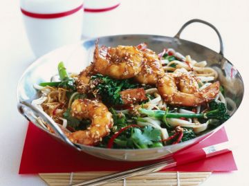 Crevettes sautées au sésame (au wok) Crevettes sautées au sésame (au wok)