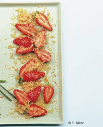 Salade de fraises au quinoa et au miel Salade de fraises au quinoa et au miel