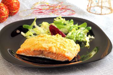 Pavé de saumon en croûte d’amandes Pavé de saumon en croûte d’amandes