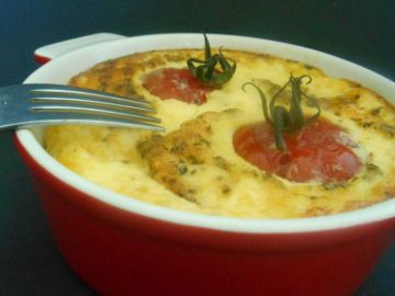 Clafoutis tomates & mozzarella