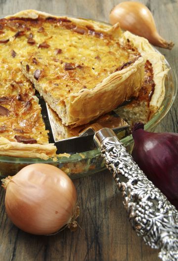 Quiche aux oignons au vin blanc sec Quiche aux oignons au vin blanc sec