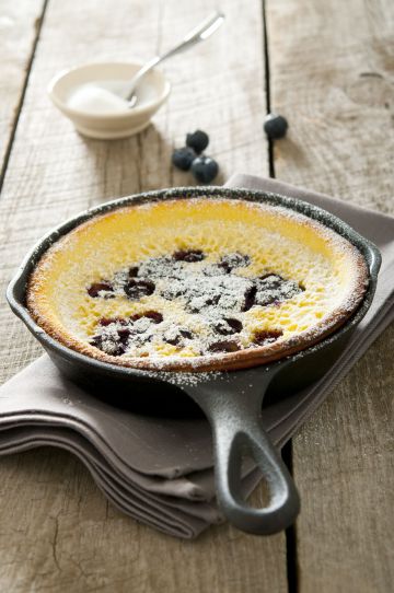 Gâteau aux myrtilles façon pancake à la poêle