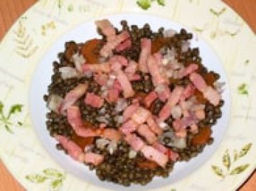 Salade de lentilles aux lardons Salade de lentilles aux lardons