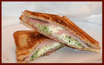 Croque courgette-kiri-jambon Croque courgette-kiri-jambon
