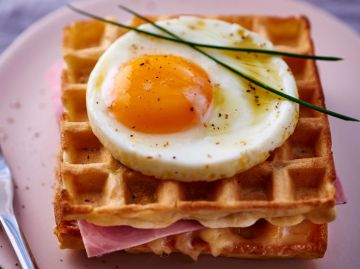 Gaufre Madame au jambon et comté Gaufre Madame au jambon et comté