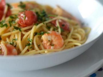 Spaghettis aux scampis Spaghettis aux scampis