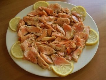 Saumon façon carpaccio Saumon façon carpaccio