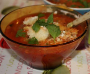 Soupe à la tomate et aux vermicelles - Thermomix Soupe à la tomate et aux vermicelles - Thermomix