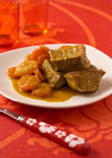 Sauté de veau aux abricots et aux carottes Sauté de veau aux abricots et aux carottes