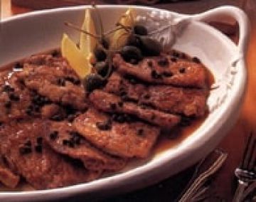 Escalope de veau, sauce au citron et aux câpres Escalope de veau, sauce au citron et aux câpres