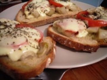 Tartines d'endives-mozzarella express Tartines d'endives-mozzarella express