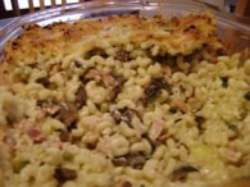 Gratin de coquillettes aux champignons Gratin de coquillettes aux champignons