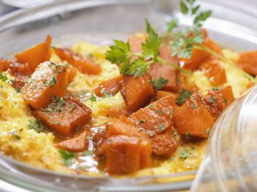 Polenta au Potiron et aux Champignons Polenta au Potiron et aux Champignons