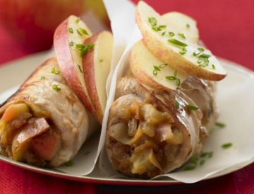 Roulés de dinde aux pommes et aux épices