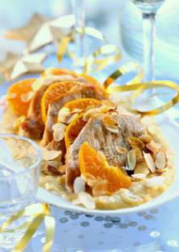 Rôti de porc aux mandarines Rôti de porc aux mandarines
