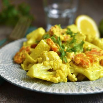 Chou-fleur en vinaigrette au curry