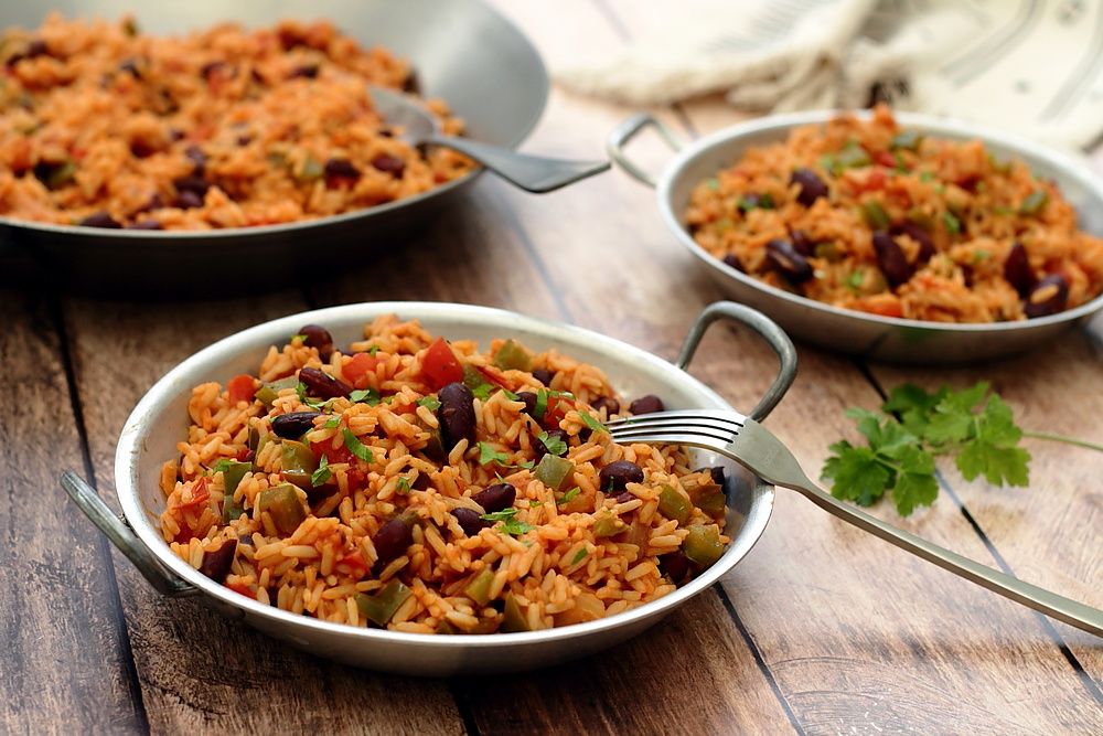 Riz cajun aux haricots rouges végétarien Riz cajun aux haricots rouges végétarien