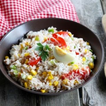 Salade de riz basmati fraiche pour l'été Salade de riz basmati fraiche pour l'été