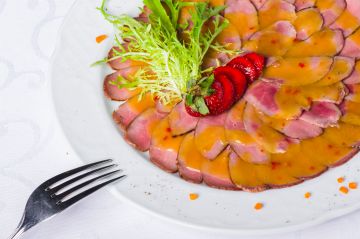 Carpaccio de canard à l’orange Carpaccio de canard à l’orange