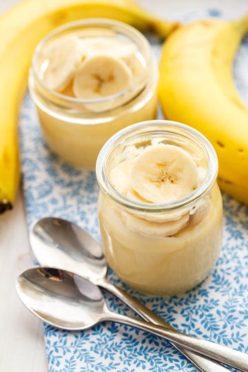 Crème à la banane aromatisée au rhum Crème à la banane aromatisée au rhum