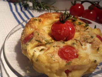 Clafoutis tomates cerises et mozzarella Clafoutis tomates cerises et mozzarella