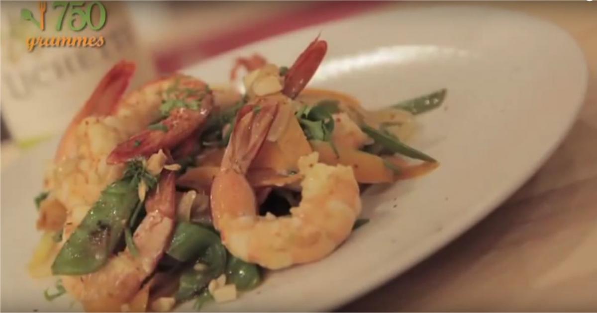 Wok de crevette aux cacahuètes Wok de crevette aux cacahuètes