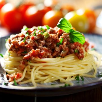 Spaghettis a la bolognaise (Pâtes) Spaghettis a la bolognaise (Pâtes)