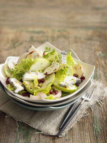 Salade de pommes, chèvre et champignons Salade de pommes, chèvre et champignons