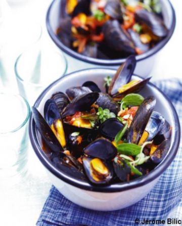Moules aux tomates concassées Moules aux tomates concassées