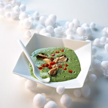 Crème de cressons aux huîtres Crème de cressons aux huîtres