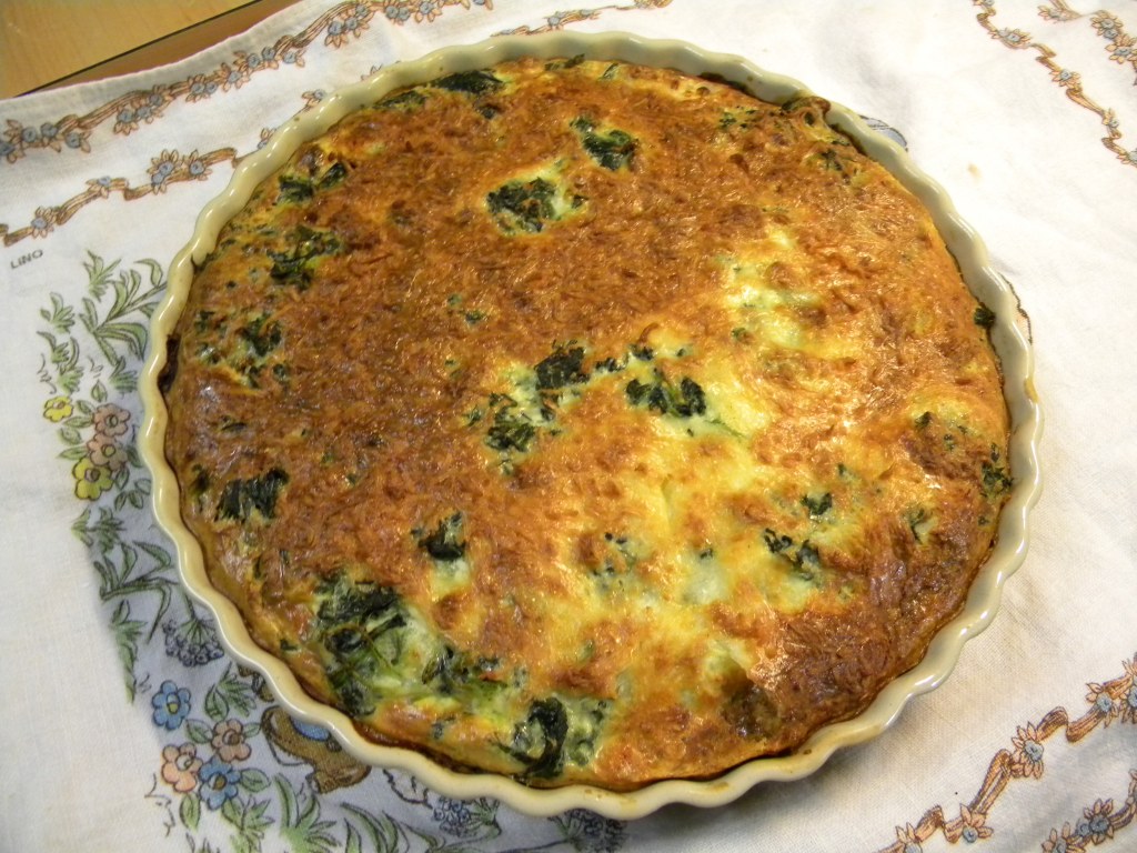 Tarte aux épinards et au saumon (sans pâte) Tarte aux épinards et au saumon (sans pâte)