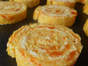 Roulés aux carottes & fromage ail et fines herbes Roulés aux carottes & fromage ail et fines herbes