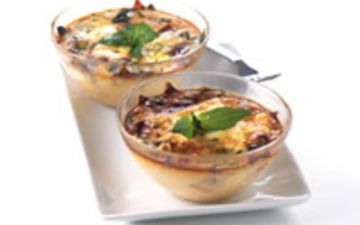 Clafoutis au jambon de bayonne et à la féta Clafoutis au jambon de bayonne et à la féta