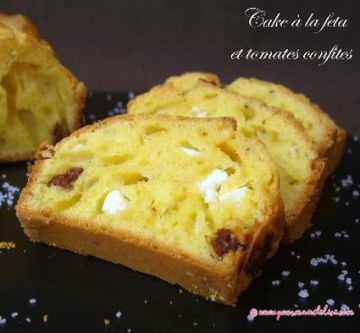 Cake à la feta et aux tomates confites Cake à la feta et aux tomates confites